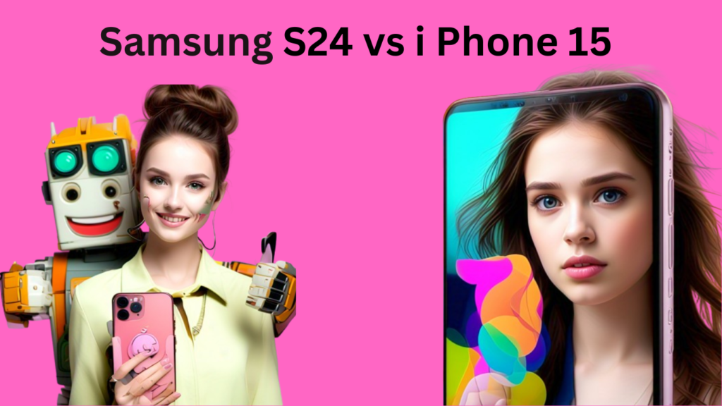 Galaxy S24 and iPhone 15 side-by-side comparison.